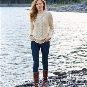 L.L. Bean Signature Tunic Fisherman Sweater